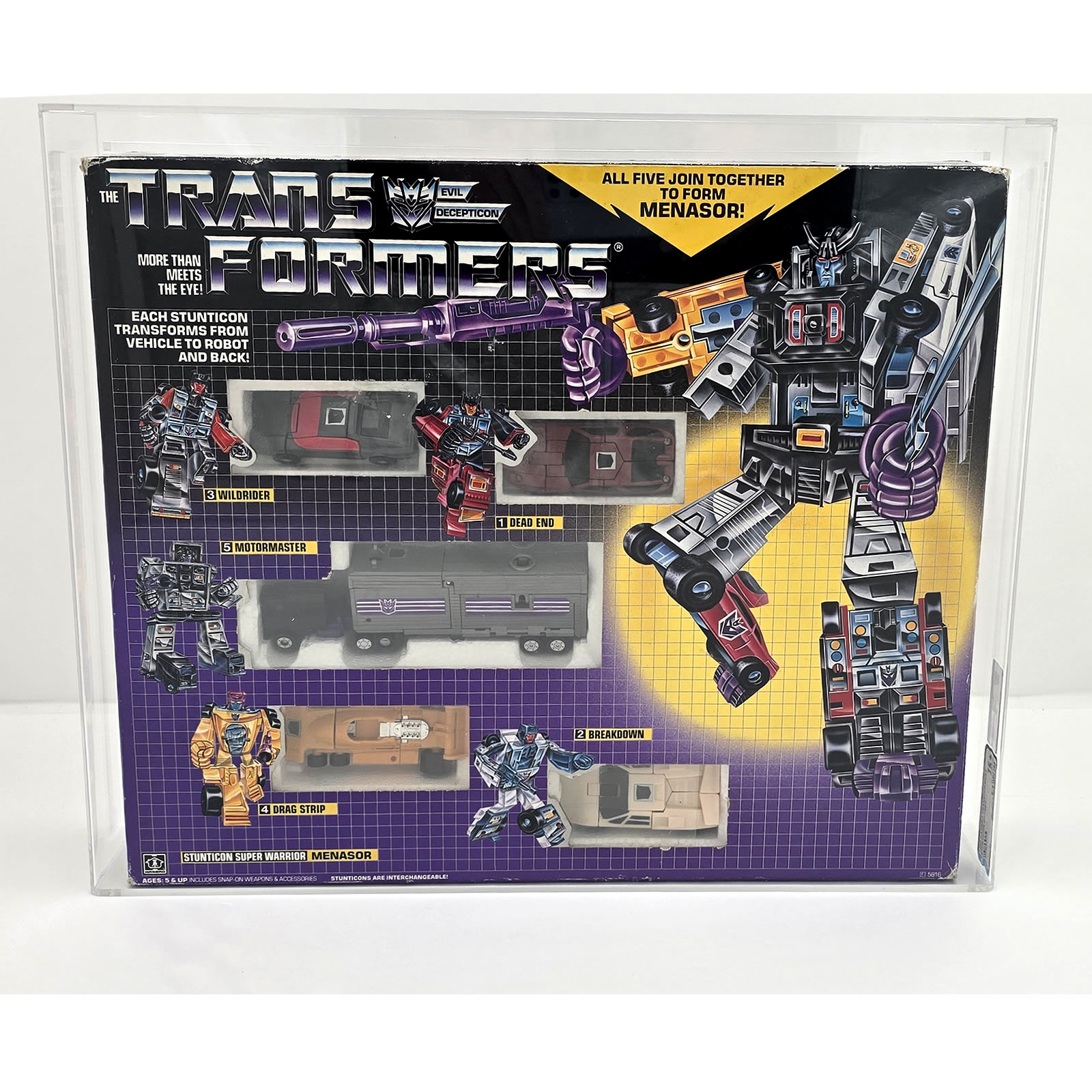 Menasor Stunticon Giftset Graded AFA Q75+ from 1986. Rare to find graded!