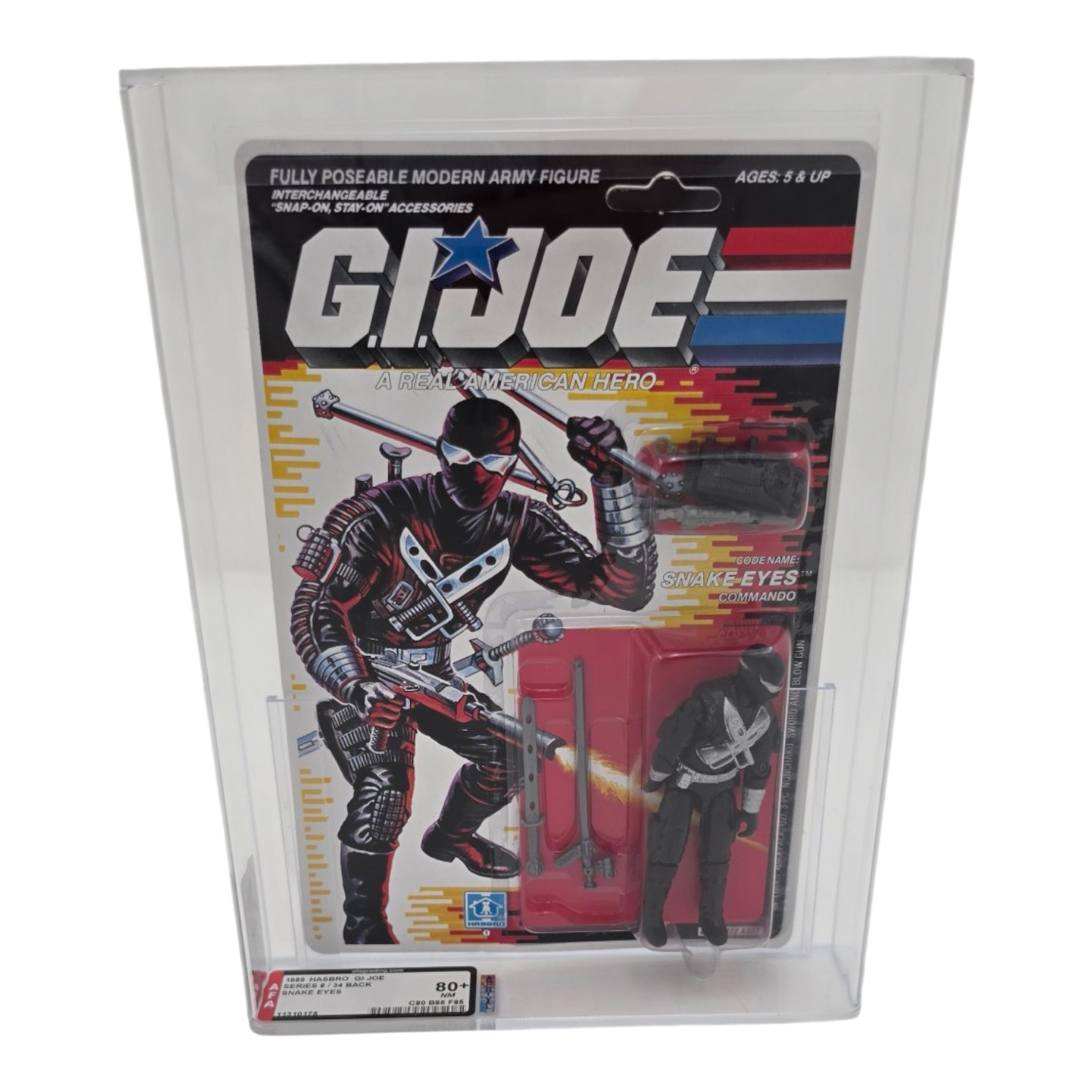 G.I. Joe Snake Eyes 8 / 34 Back Graded AFA 80+