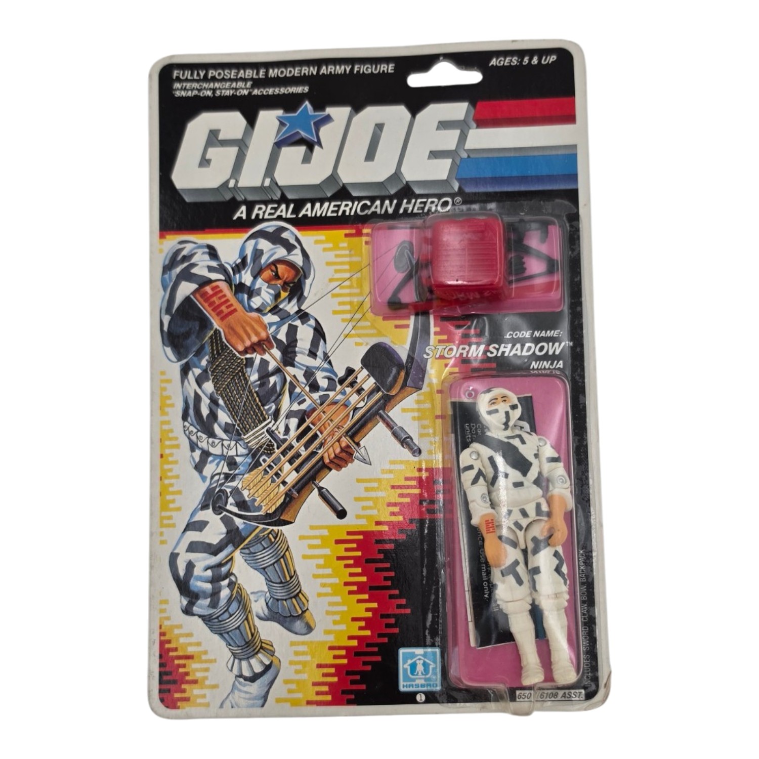 G.I. Joe Storm Shadow 34 Back MOSC