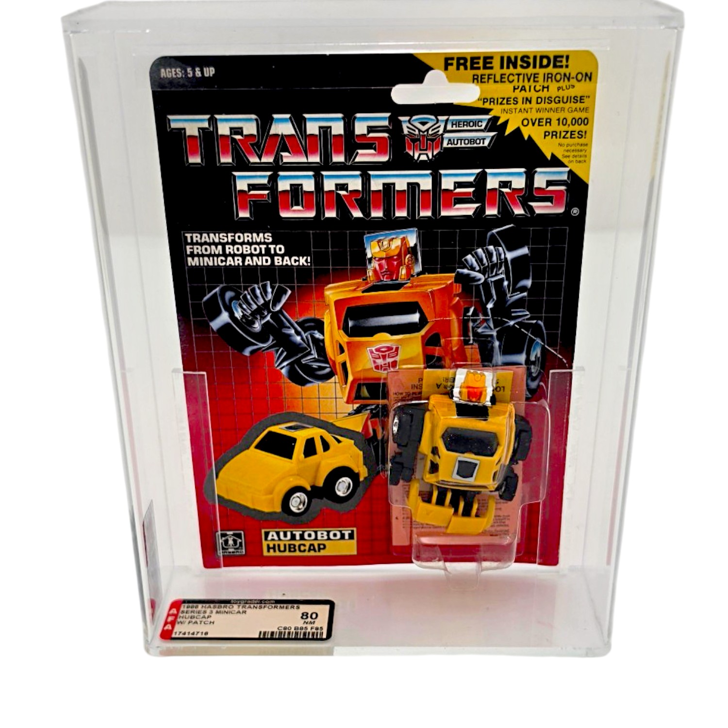 G1 Transformers Hubcap with Patch MOSC AFA 80