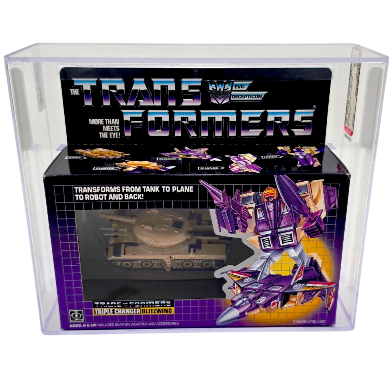 G1 Transformers Blitzwing MISB AFA 80